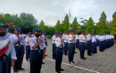 Pelantikan Pengurus OSIS MTs Negeri 1 Demak di Hari Pahlawan 2021